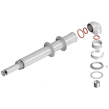 Комплект дымохода Ø60/100мм -1220мм(коаксиал.) L=1м антилед унив. (кроме Immer. и Deluxe 75/100) KRA