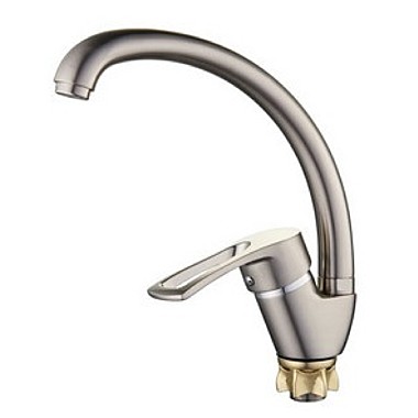  Смеситель для кухни цинк на гайке средн.излив сатин G-LAUF 8G4-A181KH (1/10)